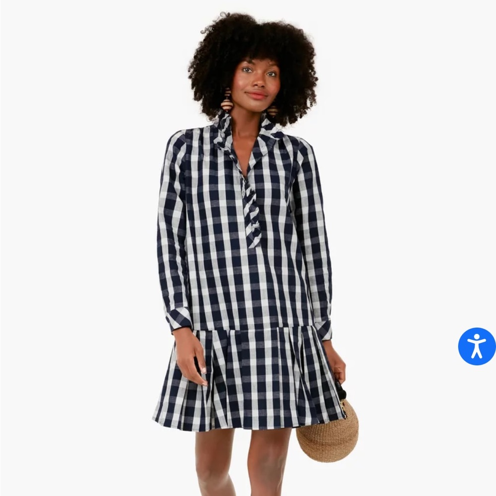 Tuckernuck Navy Check Tate Dress